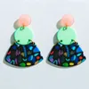 Korea lange grote acryl dangle oorbellen voor vrouwen partij kleur hanger oorbel mode geometrie sieraden cadeau