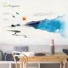 Landscape ink painting sticker bedroom bedside self-adhesive stickers living room decoration wall home decor 210310