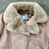 Neploe herfst winter zoete vintage jas Japanse stijl dubbele zakken vrouw jas warme bontkraag zip femme tops 211221