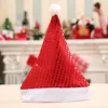 5 ألوان الترتر القبعات إمدادات حزب زينة عيد الميلاد للمنزل سنة سانتا قبعة الكبار الطفل عيد الميلاد