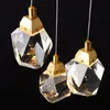 Modern Crystal Chandelier Lighting ledde modernt hem deco oregelbundet cristal hänge hängande lampa interiör trappor villa loft