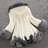 Mäntel Damen Jacken Winter Chic Kunstpelz Plüsch Langarm Kapuzenknopf Mantel Outwear Mantel Damenbekleidung