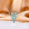 Boucles d'oreilles collier 2021 ensemble de bijoux colorés 585 or Rose femmes mode romantique cuivre naturel