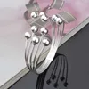Bangle Pulseira Öppna Manschettknapp Fem Wire Bead Armband Bangles För Kvinnor Mode Smycken Accesororios Mujer Q0719