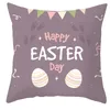 45*45cm/18*18inch Easter Pillowcase Rabbit Sofa Cushion Case Bed Pillow Cover Easter Eggs Bunny Home Decor Chair Car Cushions Covers Party Decoration JY0951