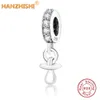 Passform Original Europa Charm Armband Berloque Ny stil 925 Sterling Silver Delikat Söt Baby Pacifier Charms För Smycken Göra Q0531