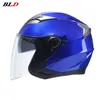 Casques de moto 2023 arrivée demi casque double lentille visage hommes femmes quatre saisons masque ouvert