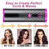 LCD Pełny Automatyczny Lokawka Włosów Obrotowy Curling Żelazny Ceramiczne Hairs Hairs Stick Professional Magic Heat Tube z klipów Statek Dorp