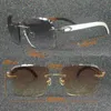 2022 Usine Entièrement Nouveau Vintage Luxe Homme Lunettes De Soleil Hommes C Déco Jagged Edge Recette Lunettes Blanc Noir Corne De Buffle Nuances For261x