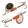 Ganchos de pesca 6cm 2.5g metal carpa isca isca spinner colher destas girando com agudos