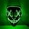Halloween Horror Mask Cosplay Maska LED Light Up El Wire Scary Mask Glow In Dark Masque Festival Party Maski CyZ32347822496