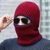 NUOVOWinter Knit Full Faces Mask Warmer Cappelli Thermal Windproof Balaclava Cold Weather Hat Fodera per casco Full Face Caps Men Cap by sea CCE11143