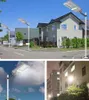 300W Super Bright Led Solar Street Lamp Light 2835 SMD Clear Obiektyw Czujnik ruchu Outdoor Garden Security z słupem