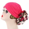 Fashion Muslim Headscarf Caps Multi-color Solid Milk Silk Size Decal Cloth Flowers Cap