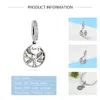 Lüks 925 Ayar Gümüş Aile Ağacı Kübik Zirkonya Boncuk Charms Ile Fit Orijinal Pandora Charm Bilezik DIY Otantik Takı Q0531