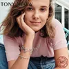 Moda 925 Sterling Silver bransoletki dla kobiet DIY Fit wisiorki z koralikami Pandora smukła bransoletka z ogniwami Fine Jewelry Lady prezent z oryginalnym pudełkiem