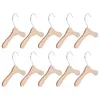 Kleiderbügel-Racks, 10 Stück, Holz-Hängeständer für Haustierbekleidung, Hundebekleidung (Silber, Holzfarbe)