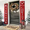 Merry Christmas Door Banner Decorations for Home Outdoor Hanging ornamenten Xmas Gifts Navidad Jaar Y201020