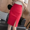 All-Match Knee-Length High Waist Pencil Skirts Women Comfortable Elastic Fabric Large Size Office Skirt Female Casual Clothing