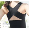 Kadınlar Bodysuit Kolsuz U Şekil Ince Vücut Şekillendirme Tops Trainer Bel Cincher Bodyshaper