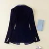 Nyaste bana av hög kvalitet 2020 Designer Blazer Women's Long Sleeve Velvet Jacket Ytter slitage Y200109