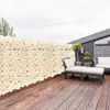 マルチサイズの白いテーマの造花の列ロールフェンシングトレリススクリーンのハイジャアジサイパネルの屋外の家庭の庭の装飾