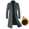 Ontwerpers Heren Lange Wollen Jas Dikker Heren Jassen Trenchcoats Mode Heren Wollen Overjas Lange Jas Winter Smart Casual