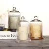 Candle Holders Ornate Modern Christmas Glass Jar Scented Transparent Cylinder With Lid Kerzenhalter Wedding Decoration OC50CH