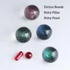 AB 세트 20oD 미국 등급 용접 경 사진 가장자리 흡연 TERP Slurper Quartz Banger 22mm 유리 구슬 10mm Ruby Pearls Pill Suitfor Water Bong
