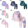 Newborn Infant Clothing Sets Tie Dye Long Sleeves Hoodies Tops +Trousers Baby Girl Boy Tracksuits 6 Designs Optional BT6671