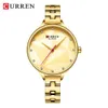 Curren femmes montres Top marque de luxe dames montre de luxe or femmes montres femmes en acier inoxydable Quartz montre-bracelet pour femmes 210527