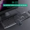 KM-520 104 ключей Универсальный водонепроницаемый и нескользящий USB Wired Gaming Keyboard Mouse Kit для домашнего игрового офиса