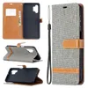 Jean Canvas Leder Brieftasche Fall für Samsung S23 Plus A54 A34 5G A52 A72 A42 A21S S21 Ultra A12 A32 Xiaomi 13 Pro Hybrid Tuch Hit Flip Cover Tasche Strap