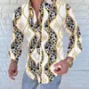 Men's Casual Shirts 2022 Color Shirt Slim Long Sleeve Printed Holiday Banquet Manly Fashion M-3XL