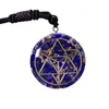 Spiritual Divine Terapia Energia Lapis Lazuli Orgone Ciondolo Reiki Geometria Sacra Stella Tetraedron Crystal Grid Merkaba ORGONITE Collana di meditazione Altare di meditazione