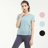 Mulheres roupas tops T-shirt camisetas Tracksuit yoga roupas mulheres esportes fitness top profissionais funcionamento respirável malha traseira de manga curta verão moda t-shirt