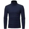 Running Jerseys Turtleneck Bottoming Shirt Men's Autumn Thin Section Slim Long-sleeved T-shirt Solid Color Pullover Gym Clothing Workout
