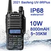 2021nieuwe Baofeng UV-9Rplus 10W IP68ウォーキーTACKIE WATERDICHTEデュアルバンドポータブルCB Jacht Ham Radio UV9Rplus U / VHFトランシーバー