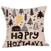 Cushion/Decorative Pillow 45x45cm Christmas Cushion Cover European Linen Home Decor Case For Chair Sofa Car