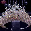 Luxury Tiara Ожерелье Серьги набор Королева Барокко Кристалл Свадебные Головные Устройства Корона Горный Хрусталь С Свадебные Ювелирные Изделия Аксессуары для волос Алмазные Свадебные Корм