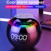 G90S Mini Bluetooth Speaker Wireless Box Wireless com LED Display Despertador Hifi TF Card MP3 Música Play