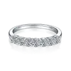 Obrączki ślubne 925 Srebrna biżuteria damska Half Circle Inkruid Moissan Diamond Ring Stylowa Prostota