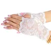 Fingerlose Handschuhe MISSKY 2021 Frauen Einfarbig Hübsche UV-beständige Spitze Sommer Chiffon Fäustlinge Geschenk