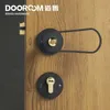 Dooroom Brass Door Lever Ultra-thin Mute Black Gold Modern Interior Room Bedroom Bathroom Wood Door Lock Split Handle Knob 201013