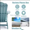 Bancs de patio Mobilier d'extérieur Chaise de jardin à la maison Sièges peints avec porte-gobelet Bois en plastique résistant aux intempéries et à la décoloration