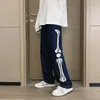 Skeleton Jeans Pants Wide Leg Straight Streetwear 2021 Hip Hop Casual Denim Pantalon Homme Y0927