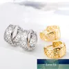 DOTEFFIL Pendientes de oro con patrón hueco de plata de ley 925 para mujer, joyería romántica bonita, regalo de fiesta de boda, precio de fábrica, diseño experto, calidad más reciente