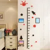 Leuke Patroon Muur Decal Kinderen Hoogte Maatregel Muur Pasta Muurstickers voor Kinderen Kamers Babygroei Grafiek Wallpaper voor Home 210929