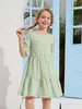 Robe fleurie marguerite à manches volantées pour filles SHE