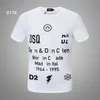 DSQ-Muster-T-Shirt D2 Phantom-Schildkröte 2022SS New Herren Designer T-shirt Paris-Mode T-Shirts Sommer Männliche Top-Qualität 100% Baumwolle bis6879